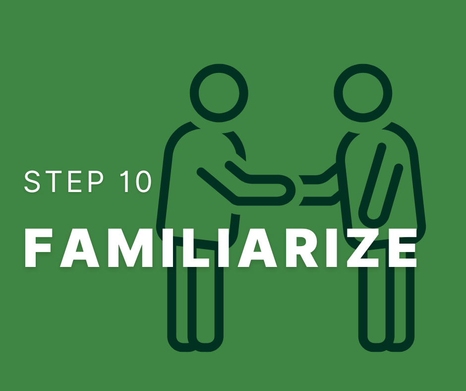 Buy 10. Familiarize